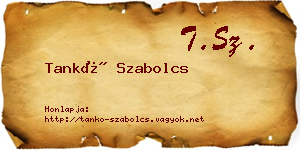 Tankó Szabolcs névjegykártya